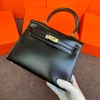 女性用のKaily Box Leather Smooth Cowhideバッグ2023新しい第2世代本革バッグ1つ