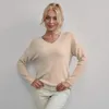 Frauen Pullover 2023 Herbst Und Winter Mode V-ausschnitt Pullover Einfarbig Casual Pullover Großhandel