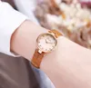 Kvinnors klockor Fashion Pink Ladies Watch Leather Strap Quartz Women Watches Original Luxury High Quality 231201