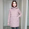 Trench-Coats Femme Hooded Women Fashion Parkas Couleur de couleur solide Medium et Long Section d'automne Hiver épaissis Warm