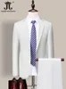 Herrenanzüge Blazer Jacke Hosen Luxusmarke Mode Einfarbig Herren Formal Casual Business Büroanzug 2-teiliges Set Bräutigam Hochzeitskleid Party 231201