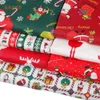 Fabric and Sewing Christmas Series Twill Cotton Fabric Patchwork Tissue Cloth Set DIY Needlework Sewing Quilting Handmade Material8pcsLot 20x25cm 231130