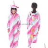 Пижамы кигуруми, детские для мальчиков и девочек, комбинезон, детская пижама с изображением оленя, зимняя одежда для сна, пижама с пандой, 210729, Прямая доставка B Ot2Rw