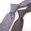 Bow Ties 7cm Fashion British Style Geometric Flower Pattern Print Polyester Slips för kvinnan Man Casual Suit Accessories