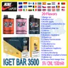 Autêntico IGET BAR 3500 Puff Descartável Vape Pen 1500mAh Capacidade da Bateria 12ml Pods 5% Puffs 4K 20 Sabores E Cigarro em Estoque Kit