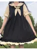 Basic Casual Jurken Leuke Vrouwen Lolita OP Jurk Japanse Harajuku Lange Mouwen Victoriaanse Vestidos Gothic Cosplay Maid 231201