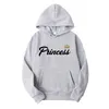 Família combinando roupas rei rainha príncipe princesa impressão camisola terno casal hoodie pai criança roupas streetwear com capuz sweatershirt 231201