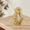 Oggetti decorativi Figurine Figurina di scimmia Decorazioni per la casa Fengshui cinese Statue di animali fatte a mano Da tavolo Artigianato in resina dorata Sculture per interni Ornamento 231201