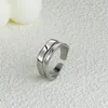 Cluster Rings Most Rotateable Lines Square Ring Male Jewelry Personality Trendy 925 Silver Open For Men Index Finger Accessories