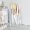 Boîtes de rangement organisateur de maquillage, Pot de brosse de maquillage en plastique acrylique pour porte-cosmétiques, conteneur de cosmétiques de bureau