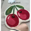 Carpets Cherry Shape Rug Tufting Carpet Door Mat Soft Thick Fluffy Tuftted Bathroom Absorbent Rug Toilet Kitchen Entrance Floor Mat Foot 231130