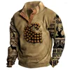 Herenhoodies 3D-geprint sweatshirt Koreaanse Street Wear lange mouwen losse en comfortabele winter hipster bodybuilding gesp truien