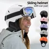 Skidhjälmar Vinterhjälm för snowboard Skating Termiska herrskidåkning Säkerhet Integrerad Lätt cykel utomhussport varm mössa 231130