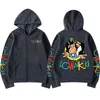 Erkek Hoodies Maymun Grafik Zip Hoodie LC Waikiki Çift Taraflı Baskı fermuar Hoodis Erkek Kadın Marka Giysileri Erkek Moda Sweatshirt