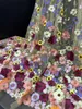 Tkanina i szycie jednostronne haftowane tkanina 3D haftowane tkanina Highend Damskie sukienki ślubne materiał 231130