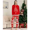 Family Matching Outfits Xmas Clothing Pajamas Red Print Santa Claus Fireworks Festive Pattern Mom And Dad Me Christmas Costume 22112 Dhdvz