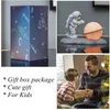 Dekorativa objekt Figurer Astronaut Action Figures Sculpture Room Spaceman Staty och Moon Model Night Light Ornament for Kids Gifts 231130