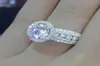 Sparking Full Zircon Wedding Rings for Women Top Quality Silver Color Shiny CZ Engagement Party Jewelry Ladies Girls Gift Bague8803357