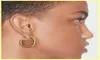 Mode Or Hoop Mâle Boucle D'oreille Petite Taille Hooggie Boucles D'oreilles Lettre Cercle Oreille Stud Bijoux Carte Affichage pour Homme Femme Fête Mer Gir2023725