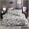 Bedding Sets 100% Cotton Three-Piece Fl King Queen Size Flower Printed Quilt Er Pillow Case American Country Style Bed Comforters Su Dhvfc