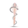 Broches Catuni orthopédiques colonne vertébrale squelette serpent broche incrustée cristal luxe revers Badge bijoux pour médecins infirmières