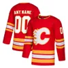 Calgary Flames Johnny Gaudreau Jersey Matthew Tkachuk Elias Lindholm Noah Hanifin Mark Giordano Camisetas de hockey sobre hielo Ed personalizado