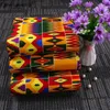 生地と縫製Chzimade 1yard Ankara African Real Wax Fabric Orange Cotton Cotton Flower Printed Tissue Fabric For Woman Dress Diy Sewing Crafts 231130