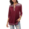 Damesblouses Boho-shirts met 3/4 mouwen Geborduurde boertop Damesshirtblouse Tops Koreaanse mode