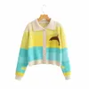 Tricots pour femmes Yiciya Cardigan Dolphin Revers Pull à poitrine unique de haute qualité Mode coréenne Épaississement Femmes Tricoté Outfit Manteau 2023