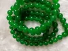 Asian 108 Natural Green Jade 8mm-14mm Beads Buddhist 108 Prayer Mala Necklace