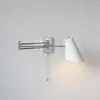 Wandlamp Opvouwbare Uitschuifbare Armen Industriële Metalen Lampen Voor Nachtlezen Wit Zwart Rood Licht Met EU-stekker In E27 LED