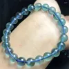 Strand Natural Blue Fluorite Bracelet Crystal Healing Fashion Reiki Jewelry Birthday Gift 1pcs