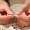 バンドリングトルミウム0.5/1 CT D女性用モイサナイトリングダイヤモンドモイサナイトリングS925シルバーエンゲージメントウェディングバンド