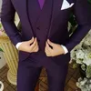 Męskie garnitury Blazery 3 sztuki pojedynczy piersi Tuxedos Notch Lapel Suit na imprezę Daily Broom 231201