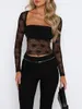 Women's T Shirts Womens Casual Shrug Cardigan With Top Long Sleeve Lace Crop Bolero Tops Lightweight Cropped Open Front