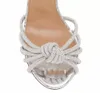 Элегантные брендовые летние женские сандалии Celeste, туфли из натуральной кожи с кристаллическими ремешками и украшением, женские туфли на высоком каблуке с пряжкой и ремешком на щиколотке, обувь EU43