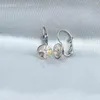 Baumelnde Ohrringe, 8 mm, mehrfarbig, kleiner runder Kristall-Tropfen, Edelstahl, blau, Schmuck, Hochzeit, Party, Geschenk, geometrische Ohrringe, Bijoux