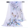 Feestartikelen Chiffon Sjaals Dames Zomer Zijden Sjaal Dunne Sjaals En Omslagdoeken Foulard Bloem Rollenspel Kledingaccessoires