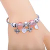 Strand Zinc Alloy Bee Metal Bracelet Pendant Crystal Spring Beads Love Mood Couple Korean Version Fresh And Many Styles