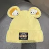 Net Red Fashion Casual Cartoon Wool Hat Kvinna Autumn and Winter Sweet Lovely Bear Knit Alla bär varm Pullover Tide 230920