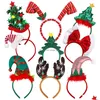 Decorações de Natal Headbands Xmas Headwear Assorted Santa Claus Rena Antlers Boneco de Neve Faixa de Cabelo para Acessórios de Festa Traje Dhztm