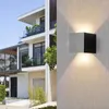 Applique murale LED extérieure en aluminium balcon monté en Surface Cube jardin porche lumière intérieure extérieure IP65 étanche ampoules modernes