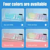 Keyboard Pinson Gaming Feel Feel Kurczak Gra Glow Keyboard Kabel Punk Color Block Notebook Zewnętrzny 231130