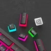 Teclados jogo translúcido oem keycap para teclados mecânicos diy keycap rosa duplo s pbt preto completo 104/108 conjunto de teclas pudim keycaps 231130