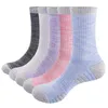 Sportsocken YUEDGE Damen-Wandersocken, feuchtigkeitsableitend, Baumwollkissen, lässig, für Fitnessstudio, Fitness, Sport, Crew-Socken für Damen 36–43 EU 231201