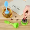 wholesale Tea Strainers Silicone Leaves Shape Teas Infuser Home Coffee Vanilla Spice Filter Tea Bag Reusable