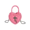 Evening Bags Gothic Hexenbiest Skull Motorcycle Wind Mobile Phone Bag Fashion Nail Decoration Personality Crossbody