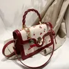 Torby wieczorowe słodkie wiśniowe łańcuchy Crossbody for Woman luksusowa marka żeńska czarna zielona żółta torebka 231130