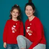 Aile Eşleşen Kıyafetler Aile Noel Sweaters Baba Anne Kızı Eşleşen Kıyafetler Yıllık Hoodies Giyim Anne ve Ben Giysileri 231130