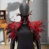 Scarves Feather Shawl Soft Shrug Wrap For Cosplay Stage Performance Adjustable Retro Collar Cape Dancer Costume